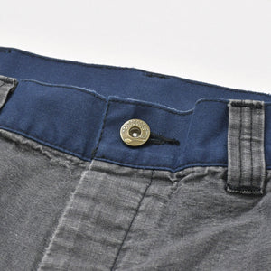 SWJP ショーンウェザースプーン デザイン Japanese Patchwork Pants PT-01 デニム生地 インディゴ ブラック グレー 野良着 リメイク ゴールド金具 美品 中古 4a006300