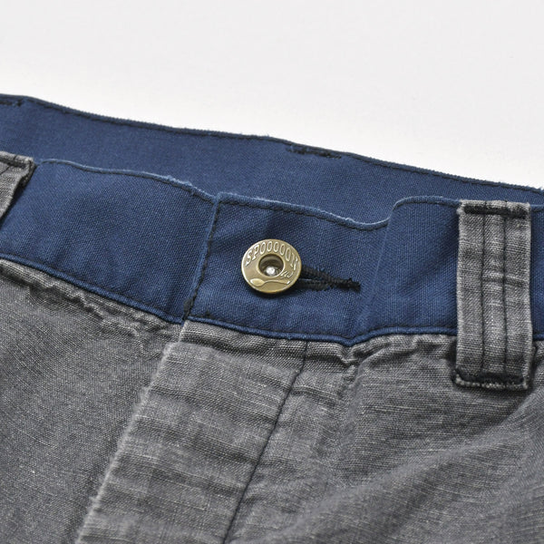 SWJP ショーンウェザースプーン デザイン Japanese Patchwork Pants PT-01 デニム生地 インディゴ ブラック グレー 野良着 リメイク ゴールド金具 美品 中古 4a006300