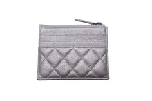 画像をギャラリービューアに読み込む, 極美品 CHANEL シャネル カードケース ココマーク AP0219 24番台 キャビアスキン シルバー 中古 63001