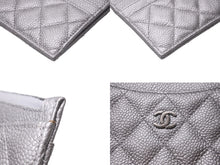 画像をギャラリービューアに読み込む, 極美品 CHANEL シャネル カードケース ココマーク AP0219 24番台 キャビアスキン シルバー 中古 63001