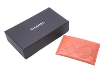 画像をギャラリービューアに読み込む, 極美品 CHANEL シャネル カードケース ココマーク ロゴ 20番台 キャビアスキン オレンジ 中古 63002