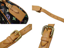 画像をギャラリービューアに読み込む, LOUIS VUITTON ルイヴィトン ショルダーバッグ M40052 ロッジGM 村上隆 ノアール ブラック マルチカラー ゴールド金具 美品 中古 63003