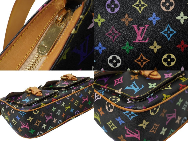 LOUIS VUITTON ルイヴィトン ショルダーバッグ M40052 ロッジGM 村上隆 ノアール ブラック マルチカラー ゴールド金具 美品  中古 63003 – Casanova Vintage