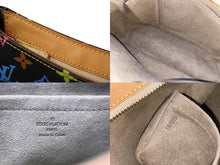 画像をギャラリービューアに読み込む, LOUIS VUITTON ルイヴィトン ショルダーバッグ M40052 ロッジGM 村上隆 ノアール ブラック マルチカラー ゴールド金具 美品 中古 63003
