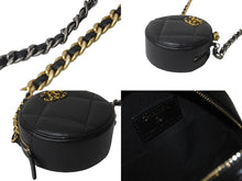 Load image into Gallery viewer, 極美品 CHANEL シャネル ショルダーバッグ チェーン 19 ココマーク ラムスキン ラウンド型 ブラック ゴールド金具 中古 63004