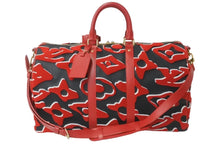 画像をギャラリービューアに読み込む, 極美品 LOUIS VUITTON ルイヴィトン キーポルバンドリエール45 ボストンバッグ M45546 モノグラムタフテッド レッド 中古 63008