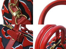 画像をギャラリービューアに読み込む, 極美品 LOUIS VUITTON ルイヴィトン キーポルバンドリエール45 ボストンバッグ M45546 モノグラムタフテッド レッド 中古 63008