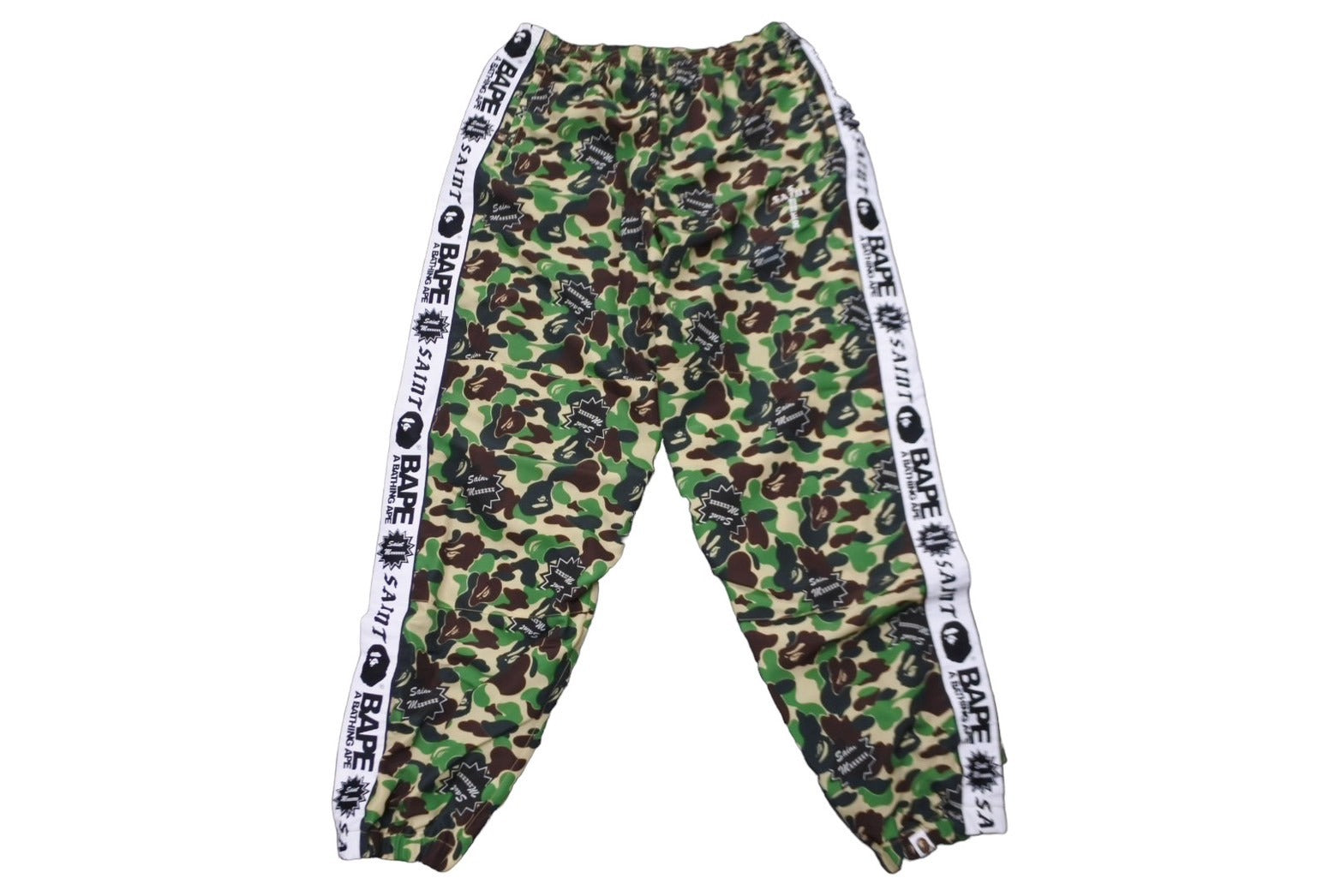 新品未使用 SAINT MICHAEL BAPE セントマイケル アベイシングエイプ トラックパンツ SM-YS8-0000-C30 24SS  グリーン サイズXL 63009 – Casanova Vintage