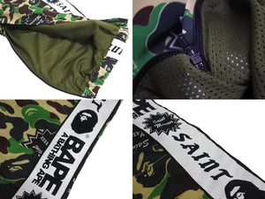 新品未使用 SAINT MICHAEL BAPE セントマイケル アベイシングエイプ トラックパンツ SM-YS8-0000-C30 24SS グリーン サイズXL 63009