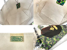 画像をギャラリービューアに読み込む, 新品未使用品 SAINT MICHAEL BAPE ベイプ トートバッグ L SM-YS8-0000-C34 24SS ベージュ グリーン コットン 中古 63010
