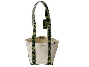 New and unused item SAINT MICHAEL BAPE Tote bag S SM-YS8-0000-C32 24SS Beige Green Cotton Used 63011 Genuine item