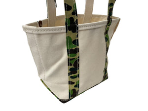 New and unused item SAINT MICHAEL BAPE Tote bag S SM-YS8-0000-C32 24SS Beige Green Cotton Used 63011 Genuine item