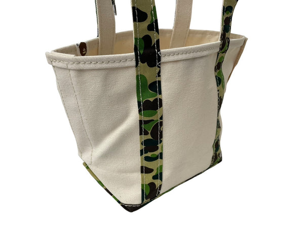 New and unused item SAINT MICHAEL BAPE Tote bag S SM-YS8-0000-C32 24SS Beige Green Cotton Used 63011 Genuine item
