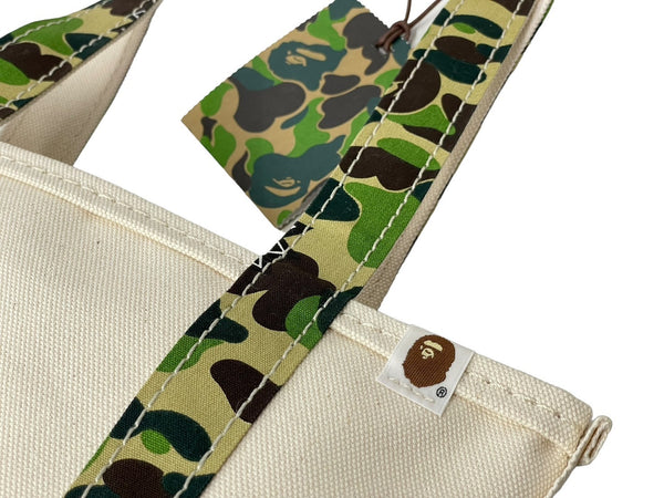 New and unused item SAINT MICHAEL BAPE Tote bag S SM-YS8-0000-C32 24SS Beige Green Cotton Used 63011 Genuine item