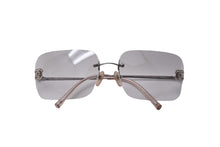 画像をギャラリービューアに読み込む, CHANEL シャネル ラインストーン ココマーク サングラス シルバー クリア リムレス アイウェア 62☐17 4017 美品 中古 63013