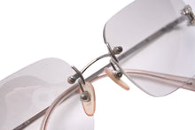 画像をギャラリービューアに読み込む, CHANEL シャネル ラインストーン ココマーク サングラス シルバー クリア リムレス アイウェア 62☐17 4017 美品 中古 63013