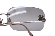 画像をギャラリービューアに読み込む, CHANEL シャネル ラインストーン ココマーク サングラス シルバー クリア リムレス アイウェア 62☐17 4017 美品 中古 63013