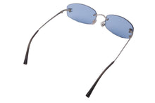 Load image into Gallery viewer, CHANEL シャネル サングラス リムレス ココマーク 54▫︎19 130 4002 c.103/72 ブルー シルバー金具 美品 中古 63017