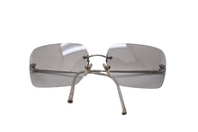 画像をギャラリービューアに読み込む, CHANEL シャネル ココマーク サングラス グレー シルバー ロゴ リムレス クリア アイウェア 小物 4017 62☐17 美品 中古 63024