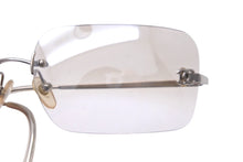 画像をギャラリービューアに読み込む, CHANEL シャネル ココマーク サングラス グレー シルバー ロゴ リムレス クリア アイウェア 小物 4017 62☐17 美品 中古 63024