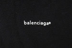 BALENCIAGA バレンシアガ ジップアップパーカー TS19 482205 TYK30 1000 16AW コットン ブラック シルバー金具 XS 美品 中古 63047