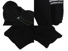 Load image into Gallery viewer, MSGM エムエスジーエム パーカー ブラック ホワイト サイズ L 3140MM182J コットン 美品 中古 63049