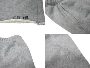 CELINE セリーヌ ショートパンツ ハーフパンツ 2Z063670Q.09GB サイズ XL ロゴ 刺繍 メンズパンツ コットン グレー 良品 中古 63057