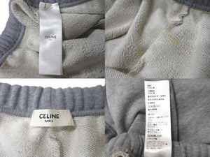 CELINE セリーヌ ショートパンツ ハーフパンツ 2Z063670Q.09GB サイズ XL ロゴ 刺繍 メンズパンツ コットン グレー 良品 中古 63057