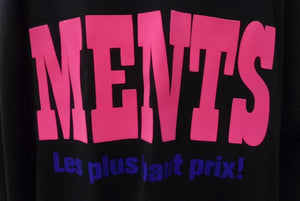 VETEMENTS ヴェトモン 23SS ユーズド加工ロゴエンボスプリントTシャツ 23SS ブラック サイズS UE63TR740B 美品 中古 63075