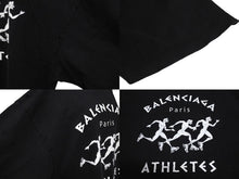 画像をギャラリービューアに読み込む, BALENCIAGA バレンシアガ BLCG Athletes Print Tee 21SS 半袖Tシャツ サイズS ブラック コットン 641614 美品 中古 63080