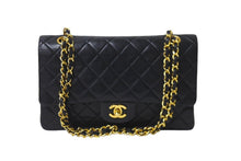 画像をギャラリービューアに読み込む, 極美品 CHANEL シャネル チェーンショルダーバッグ Wフラップ マトラッセ25 ラムスキン 1番台 ブラック ゴールド金具 中古 63106