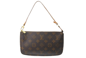 LOUIS VUITTON ルイヴィトン モノグラム アクセサリーポーチ ポシェットアクセソワール M51980 ブラウン 美品 中古 63107