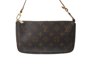 LOUIS VUITTON ルイヴィトン モノグラム アクセサリーポーチ ポシェットアクセソワール M51980 ブラウン 美品 中古 63107