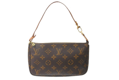 LOUIS VUITTON ルイヴィトン モノグラム アクセサリーポーチ ポシェットアクセソワール M51980 ブラウン 美品 中古 63110