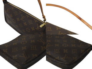 LOUIS VUITTON ルイヴィトン モノグラム アクセサリーポーチ ポシェットアクセソワール M51980 ブラウン 美品 中古 63111