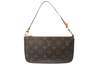 LOUIS VUITTON ルイヴィトン モノグラム アクセサリーポーチ ポシェットアクセソワール M51980 ブラウン 美品 中古 63113