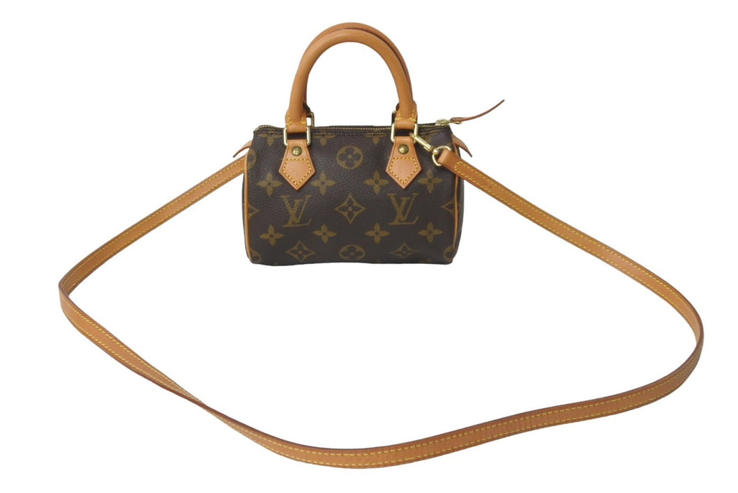 極美品 LOUIS VUITTON ルイヴィトン ミニ・スピーディ スト付き ハンドバッグ M41534 モノグラム ブラウン ゴールド金具 中古  63117 – Casanova Vintage