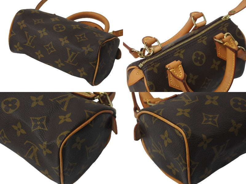 極美品 LOUIS VUITTON ルイヴィトン ミニ・スピーディ スト付き ハンドバッグ M41534 モノグラム ブラウン ゴールド金具 中古  63117 – Casanova Vintage