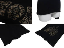 画像をギャラリービューアに読み込む, CHROME HEARTS クロムハーツ アームクロス デザイン Vネック 長袖Ｔシャツ ブラック ロゴ サイズS 美品 中古 63133