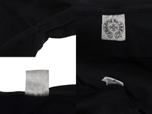 画像をギャラリービューアに読み込む, CHROME HEARTS クロムハーツ アームクロス デザイン Vネック 長袖Ｔシャツ ブラック ロゴ サイズS 美品 中古 63133