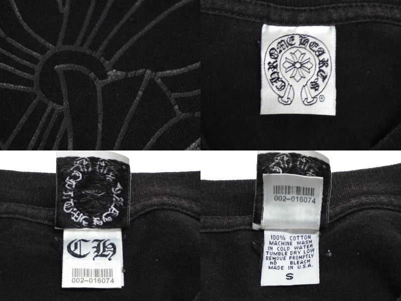 CHROME HEARTS クロムハーツ 半袖Ｔシャツ サイズS セメタリークロス プリント コットン ブラック 良品 中古 63134 –  Casanova Vintage