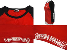 画像をギャラリービューアに読み込む, 極美品 CHROME HEARTS クロムハーツ ヴァインダガー プリント ラグラン カットソー レッド ブラック ONE SIZE 中古 63135