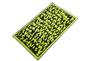 Very Good Condition LOUIS VUITTON Graffiti Sports Towel Green Used 63146