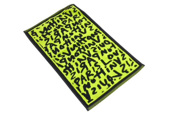 Very Good Condition LOUIS VUITTON Graffiti Sports Towel Green Used 63146
