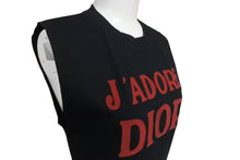 Load image into Gallery viewer, Christian Dior クリスチャンディオール ガリアーノ期 ロゴプリント タンクトップ ブラック ボルドー サイズ40 2A12155300 美品 中古 63147