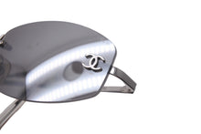 Load image into Gallery viewer, CHANEL シャネル サングラス サイズ54◻︎19 130 ココマーク 4002 c.124/22 シルバー リムレス 美品 中古 63151