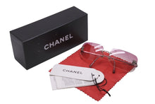 画像をギャラリービューアに読み込む, CHANEL シャネル サングラス ココマーク ラインストーン グラデーション 62◻︎17 120 ピンク 4017-D c.124/58 美品 中古 63153