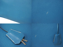 Load image into Gallery viewer, 激レア HERMES エルメス ハンドバッグ バーキン50 トリヨンクレマンス □J刻印 ブルージーン シルバー金具 美品 中古 63157