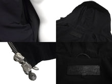 画像をギャラリービューアに読み込む, CHROME HEARTS クロムハーツ ブルゾン ジャケット サイズXL ブラック ナイロン カシミヤ レザー シルバー925 美品 中古 63160