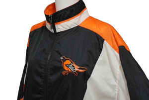 BALTIMORE ORIOLES ボルティモア オリオールズ ジャケット ナイロン ポリエステル ブラック ホワイト オレンジ L 美品 中古 63163